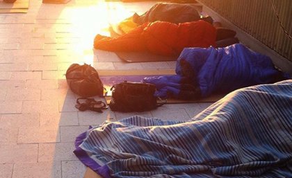 Students and staff will sleep rough for the annual UQ School of Architecture Winter Sleepout 